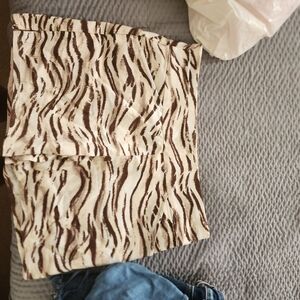 INC International Concepts Brown and Cream Patterned Shorts